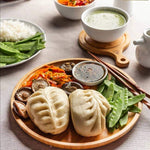 Load image into Gallery viewer, Bamboo Round Plate 9&quot; inch |For Appetizers / Barbecue / Steak
