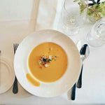Load image into Gallery viewer, Professional Rolled Rim White Deep Plate 9&quot; inch | 14 Oz
