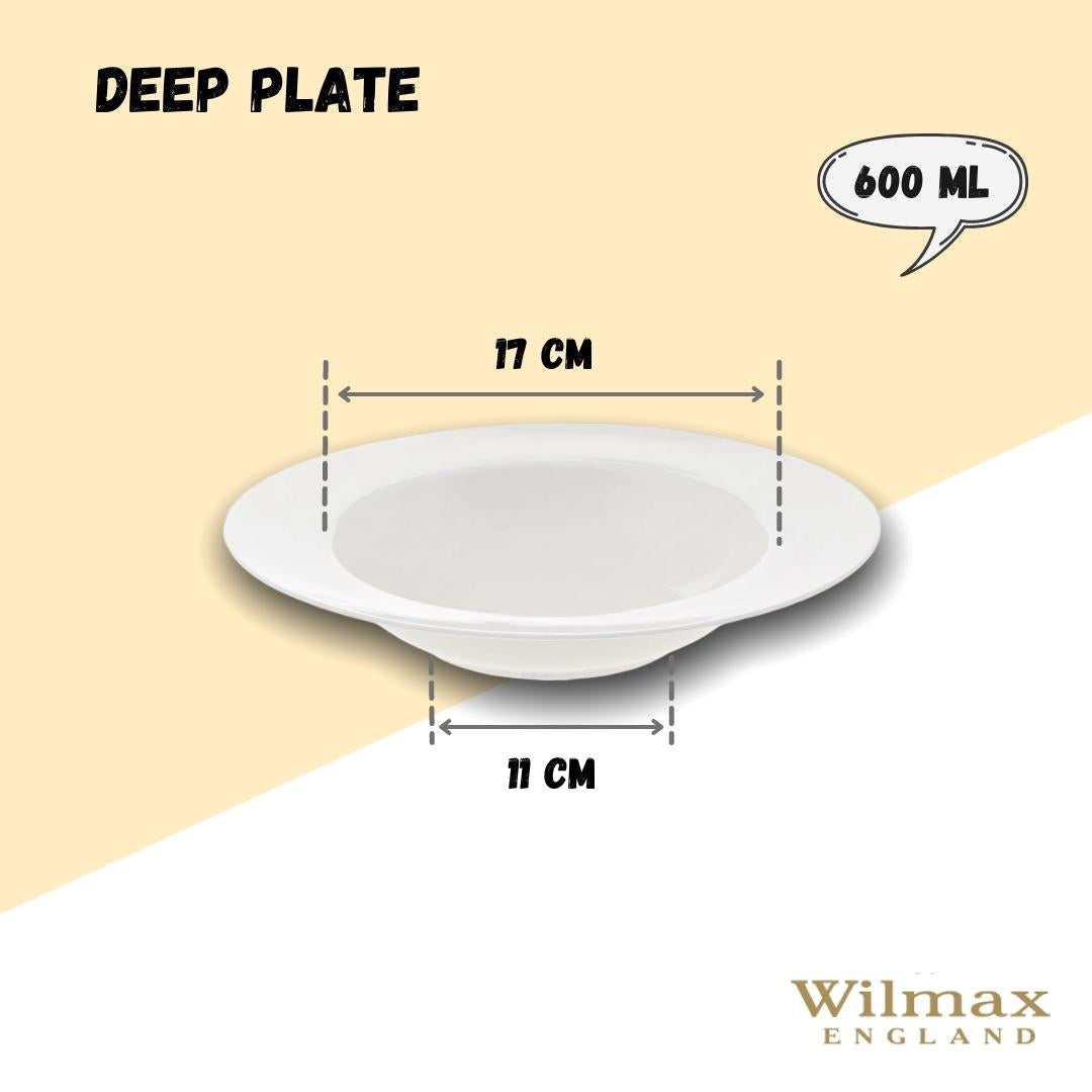 White Deep Plate 10" inch | 25.5 Cm 20 Oz | 600 Ml