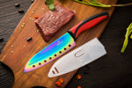 Load image into Gallery viewer, Kitchen Knife Set Kit | Red Handle &amp; Black Magnetic Rack
