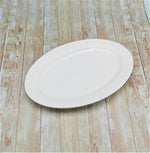 Load image into Gallery viewer, White Oval Platter With Embossed Wide Rim 14&quot; inch X 10&quot; inch |In Gift Box
