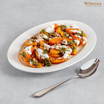 Load image into Gallery viewer, White Oval Platter With Embossed Wide Rim 14&quot; inch X 10&quot; inch |In Gift Box
