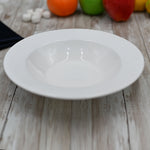 Load image into Gallery viewer, Professional Rolled Rim White Deep Plate 9&quot; inch | 14 Oz
