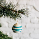 Load image into Gallery viewer, Striped Woven Ball Ornament
