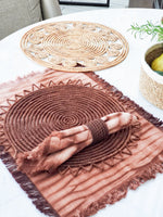 Load image into Gallery viewer, Tie Dye Cotton Placemat - Brown (Set of 4)
