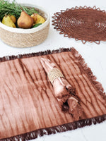 Load image into Gallery viewer, Tie Dye Cotton Placemat - Brown (Set of 4)
