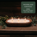 Load image into Gallery viewer, 3-Wick Dough Bowl Soy Candle - Woodland Chateau
