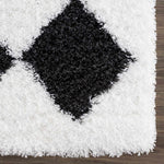 Load image into Gallery viewer, Zahur Black &amp; White Diamond Area Rug
