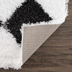 Load image into Gallery viewer, Zahur Black &amp; White Diamond Area Rug
