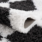 Load image into Gallery viewer, Zahur Black &amp; White Diamond Area Rug
