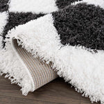 Load image into Gallery viewer, Zahur Black &amp; White Diamond Area Rug
