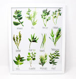 Load image into Gallery viewer, All about Herbs! Art Print- 11x14in, Food Art, Home Decor, Kitchen Decor, Simple Design
