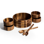 Load image into Gallery viewer, Skagen 7 Piece - Extra Large Salad Bowl with Servers and 4 Individuals
