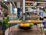 Load image into Gallery viewer, Smoky Grey Thermo Glass Teapot 32 Fl Oz | High temperature and shock resistant
