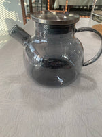 Load image into Gallery viewer, Smoky Grey Thermo Glass Teapot 32 Fl Oz | High temperature and shock resistant
